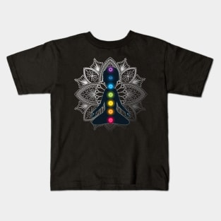 chakra Meditation Yoga Design Kids T-Shirt